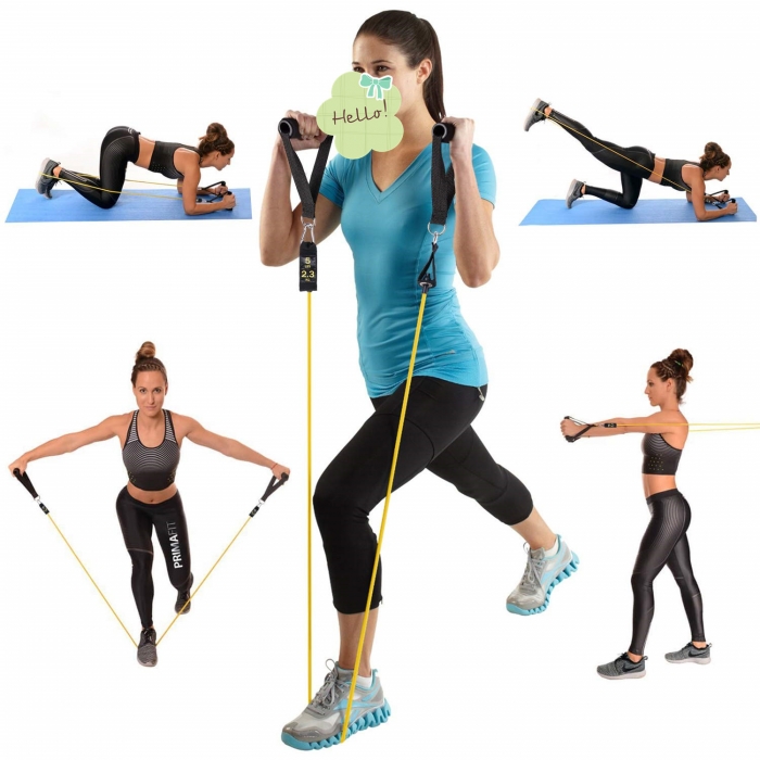 Fitness Stretch Workout Set Bodybuilding Elastic Stretch Band Exercise 11pcs Exercise Fitness Resistance Bands